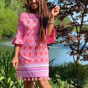 Off the shoulder Cabana Life Dress